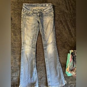 Miss me peace sign jeans